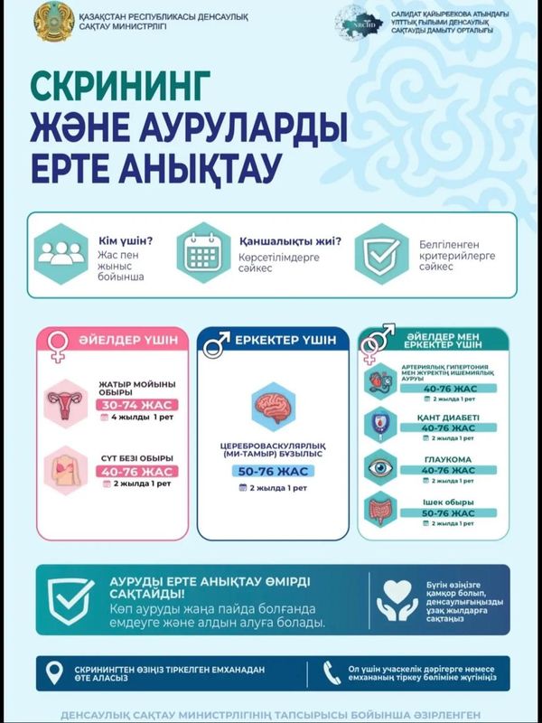 Скрининг және ауруларды ерте анықтау