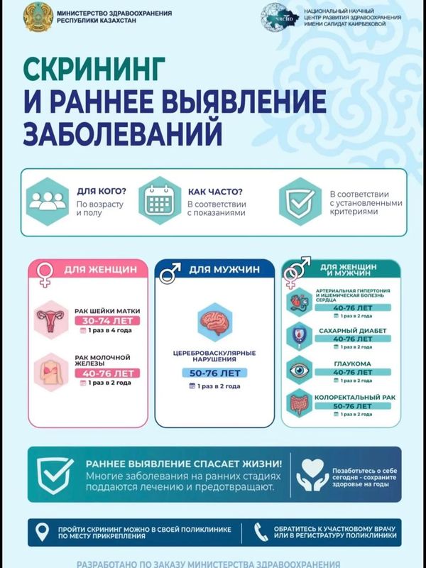 Скрининг и раннее выявление заболеваний